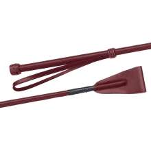 Bat jeździecki Fleck skokowy ze skórzaną pętelką burgundy 60cm