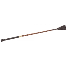 Bat jeździecki Fleck skokowy skórzany Twisted dark brown 60cm