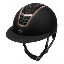 Kask jeździecki Quantinum Chic Rosegold W-V czarny Fair Play