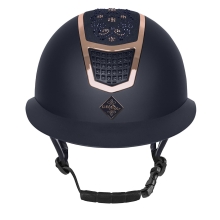 Kask jeździecki Quantinum Chic Rosegold W-V granatowy Fair Play