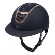 Kask jeździecki Quantinum Chic Rosegold W-V granatowy Fair Play