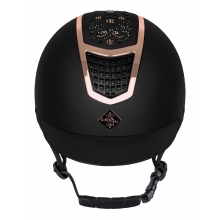 Kask jeździecki Quantinum Chic 2.0 Rosegold czarny Fair Play 24H!