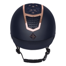 Kask jeździecki Quantinum Chic 2.0 Rosegold granatowy Fair Play