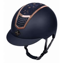 Kask jeździecki Quantinum Chic 2.0 Rosegold granatowy Fair Play