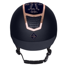 Kask jeździecki Quantinum Fleur granatowy rosegold Fair Play