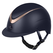 Kask jeździecki Apoleus granatowy rosegold Fair Play