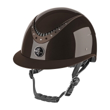 Kask jeździecki APOLEUS Shiny W-V brązowy Fair Play