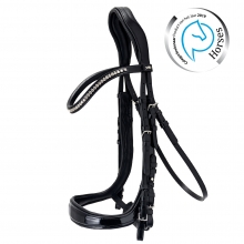Ogłowie anatomiczne munsztukowe Equitus Gamma black patent/silver SCHOCKEMOHLE 24h!