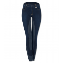 Bryczesy damskie Cara Jeans jeans blue/night blue Elt
