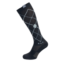 Podkolanówki Argyle black/stone blue​​​​​​​ Elt