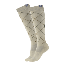 Podkolanówki Argyle beige grey Elt