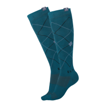 Podkolanówki Argyle petrol blue Elt