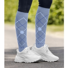 Podkolanówki Argyle blue grey Elt