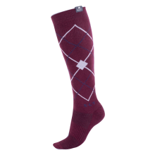 Podkolanówki Argyle velvet red​​​​​​​ Elt