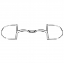 Wędzidło oliwkowe D-ring podwójnie łamane Sprenger SATINOX, 14mm, stal nierdzewna
