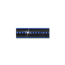Kantar skórzany Diamond STAR black/blue 24H!