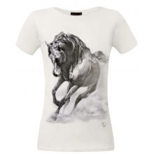 Perfect Horse T-shirt damski Impression "Gallop" biały