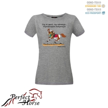 Perfect Horse T-shirt damski Cartoon "Motywacja"