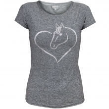 Koszulka "Horse in my heart" szara Horsenjoy