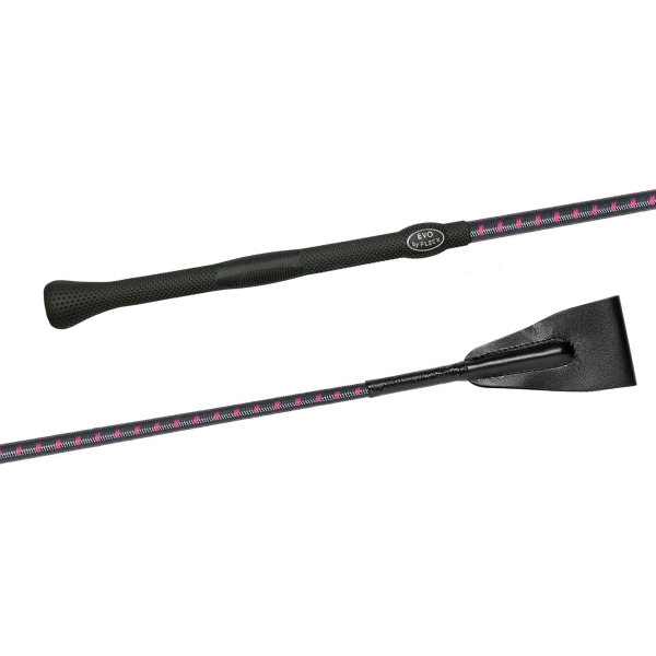 Bat jeździecki Fleck Nylon EVO grip anthracite-pink