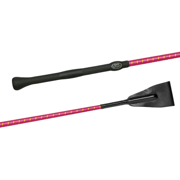 Bat jeździecki Fleck Nylon EVO grip pink-yellow