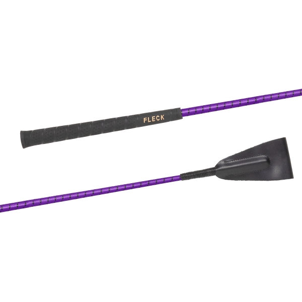 Bat jeździecki Fleck skokowy Nylon z gumową rączką purple-black