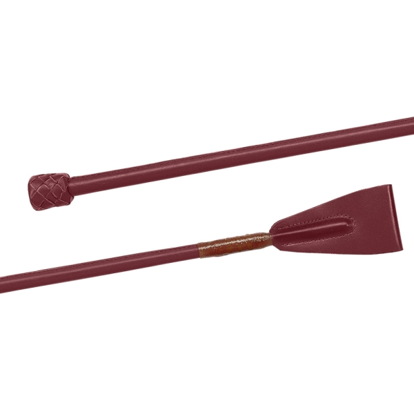 Bat jeździecki Fleck skokowy skórzany burgundy 60cm