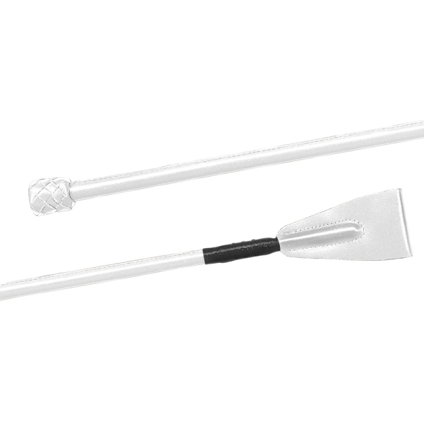 Bat jeździecki Fleck skokowy skórzany white 60cm