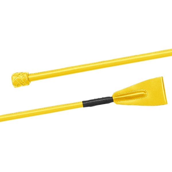 Bat jeździecki Fleck skokowy skórzany yellow 60cm