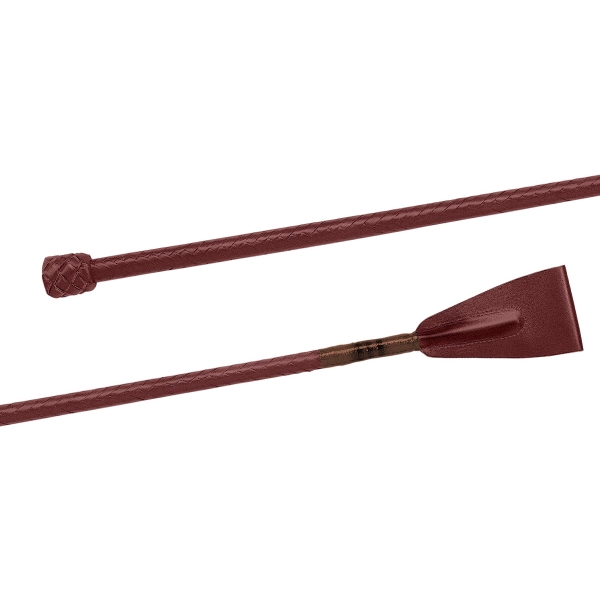 Bat jeździecki Fleck skokowy skórzany burgundy 60cm