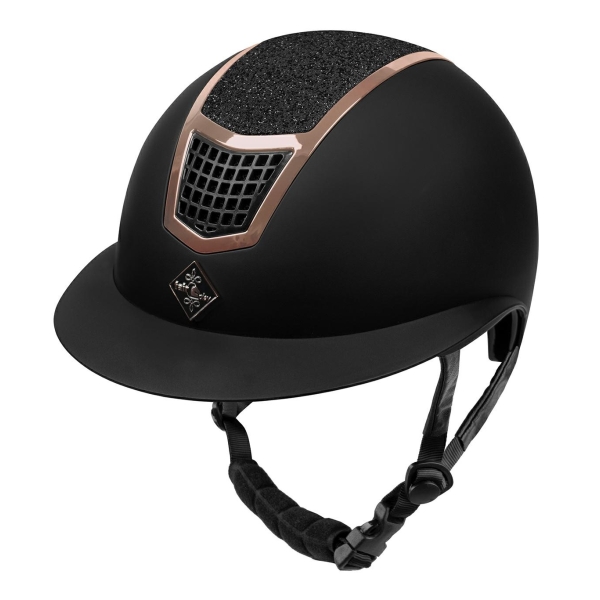 Kask jeździecki Quantinum Eclipse Rosegold W-V czarny Fair Play