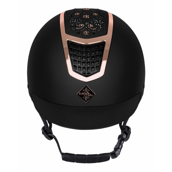 Kask jeździecki Quantinum Chic 2.0 Rosegold czarny Fair Play 24H!