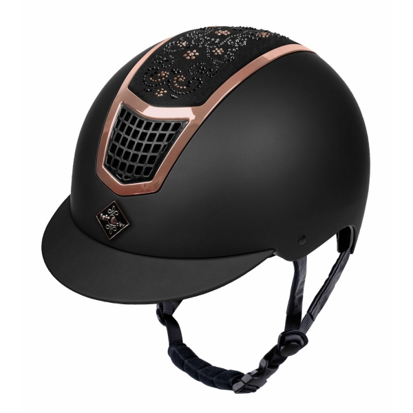 Kask jeździecki Quantinum Chic 2.0 Rosegold czarny Fair Play 24H!
