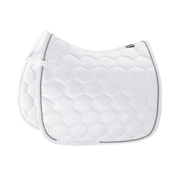Czaprak Glossy Wave Contrast white z ozdobnym sznureczkiem Eskadron, Kolekcja Core