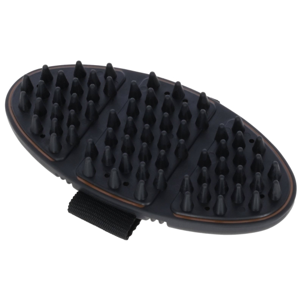 Zgrzebło z wypustkami Flex 2K (brązowy/czarny, 18,5 cm)  Covalliero