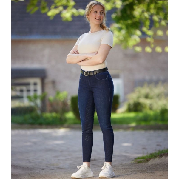 Bryczesy jeździeckie damskie Luna Jeans dark blue ELT