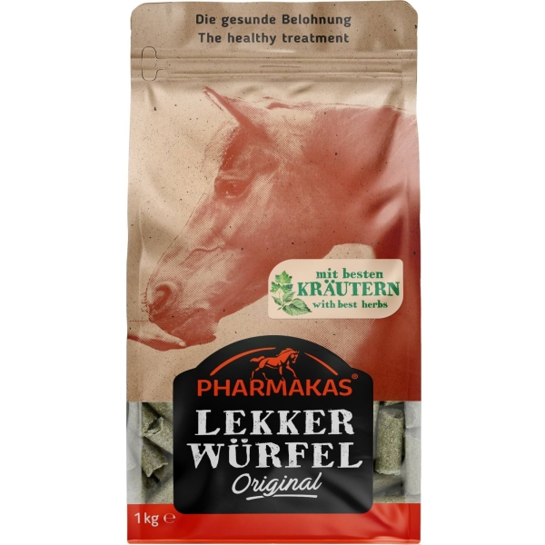 Smaczki dla koni ziołowe 1kg Lekkerwurfel