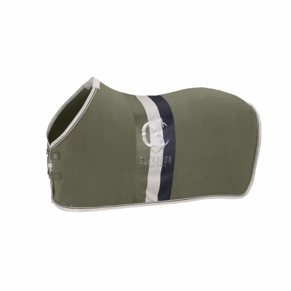 DERKA POLAROWA FLEECE STRIPE,DUSTY OLIVE KOLEKCJA S/S/2025 ESKADRON