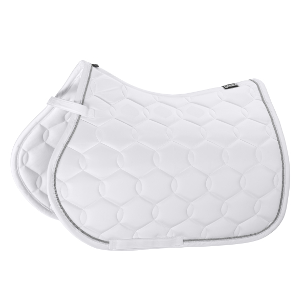 Czaprak Glossy Wave Contrast white z ozdobnym sznureczkiem Eskadron, Kolekcja Core