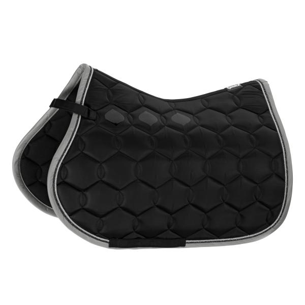 Czaprak Glossy Wave black/silver z ozdobnym sznureczkiem Eskadron, Kolekcja Standard