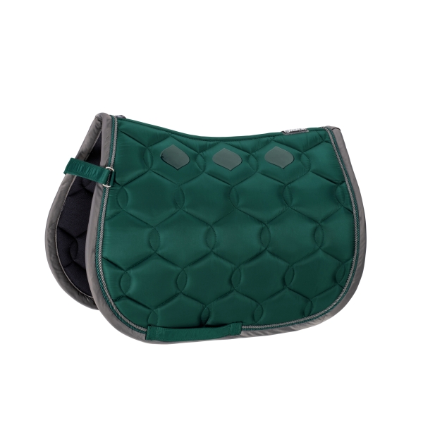 Czaprak Glossy Wave Contrast shetty racinggreen/grey z ozdobnym sznureczkiem Eskadron, Kolekcja Core