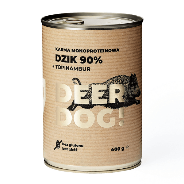 Karma mokra puszka Dzik + Topinambur Deer Dog