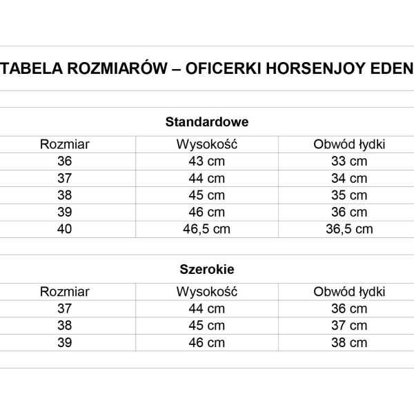 Oficerki Eden szerokie Horsenjoy